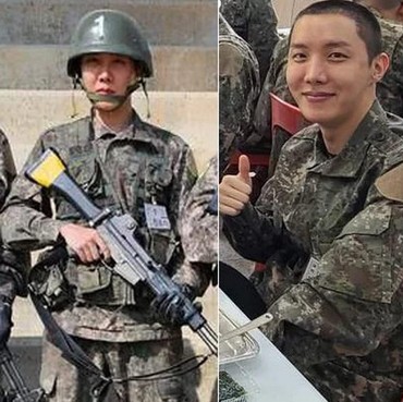 Beredar Foto J-Hope Pakai Seragam Tentara dan Pegang Senjata Laras Panjang