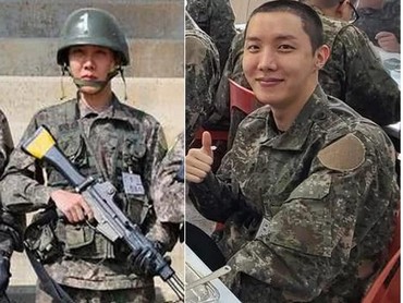 Beredar Foto J-Hope Pakai Seragam Tentara dan Pegang Senjata Laras Panjang