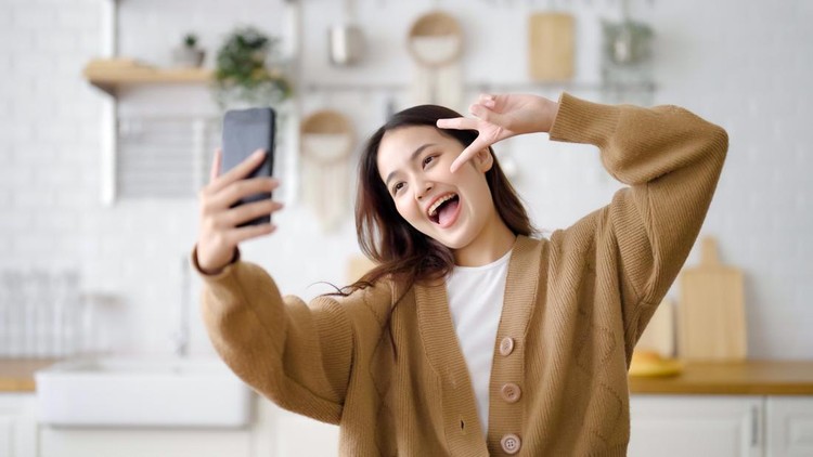 Ilustrasi selfie Ilustrasi selfie