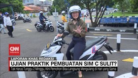 VIDEO: Lintasan Zig-zag, Ujian Praktik Pembuatan SIM C Sulit?