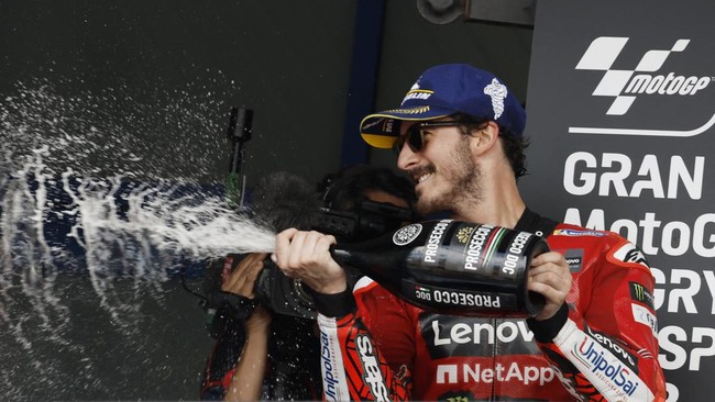 Francesco Bagnaia punya kesempatan pertama menjadi juara dunia MotoGP 2023 pada balapan MotoGP Qatar 2023 di Sirkuit Losail, Minggu (19/11).