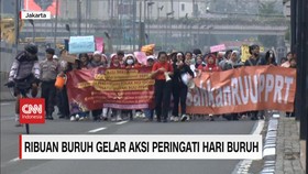 VIDEO: Ribuan Buruh Gelar Aksi Peringati Hari Buruh
