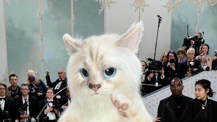 NEW YORK, NEW YORK - MAY 01: Jared Leto, dressed as Choupette, attends The 2023 Met Gala Celebrating 