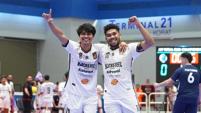 Black Steel FC berhasil keluar sebagai juara AFF Futsal Club Championship 2023 usai menang adu penalti 4-3 (1-1) atas Hongyen Thakam.