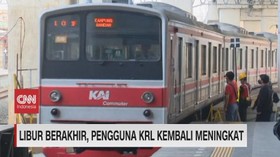 VIDEO: Libur Berakhir, Pegguna KRL Kembali Meningkat