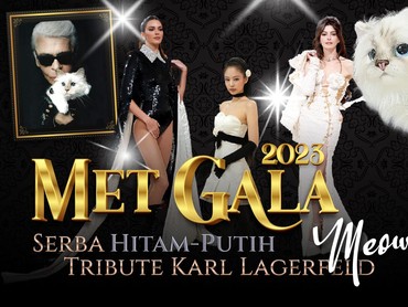 Infografis: Met Gala 2023, Serba Hitam-putih Tribute Karl Lagerfeld