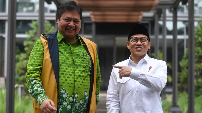Menurut Cak Imin, Ketum Golkar Airlangga Hartarto akan merapat ke koalisi PKB-Gerindra. Namun, tidak akan menjadi cawapres.