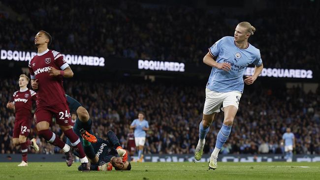 “Man City Dominates West Ham with Haaland’s historic goal in Premier League match”