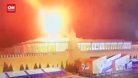 VIDEO: Detik-detik Drone Meledak di Atas Kediaman Putin