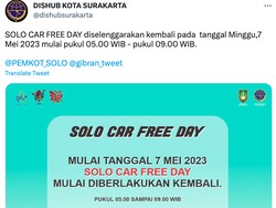 Hore! CFD Solo Digelar Lagi Minggu 7 Mei 2023