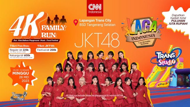 Selain family fun run, event LAGA Indonesia bakal diisi juga dengan hiburan plus doorprize jutaan rupiah menanti!