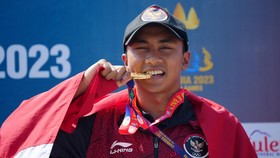FOTO: Perjuangan Rashif Rebut Emas Pertama Indonesia