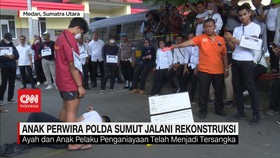 VIDEO: Anak Perwira Polda Sumut Jalani Rekonstruksi