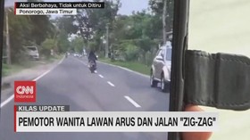 VIDEO: Pemotor Wanita Lawan Arus & Jalan 'Zig-Zag;