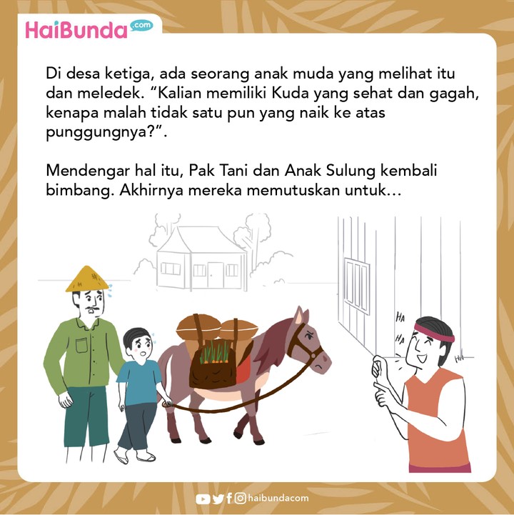 Cerita Fabel: Kuda Jadi Serba Salah