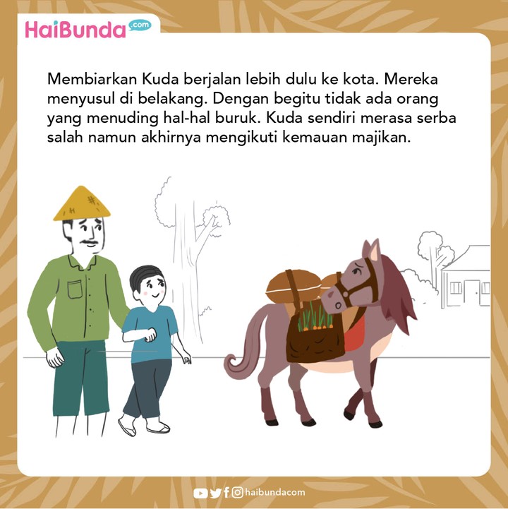 Cerita Fabel: Kuda Jadi Serba Salah