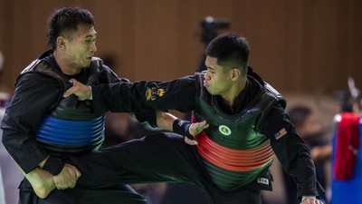 Dua laga final pencak silat melibatkan atlet Indonesia di SEA Games 2023 Kamboja diwarnai kericuhan di Chroy Changvar International, Phnom Penh, Rabu (10/5).