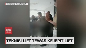 VIDEO: Teknisi Lift Tewas Terjepit Lift
