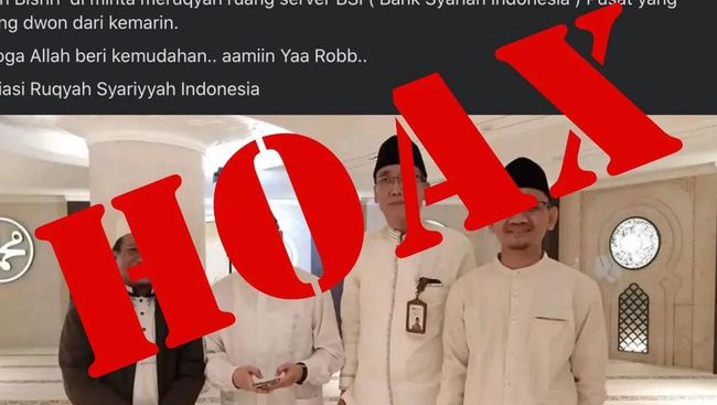 Hoaks! Ustaz Ruqyah Server Gegara Mobile Banking BSI Error