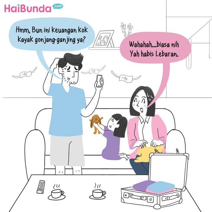 Habis Lebaran terbitlah bokek, hehe. Bagaimana ya cerita Bubun dan Ayah yang mengencangkan ikat pinggang abis Lebaran, sampai Kakak mau menyumbangkan uangnya.
