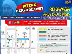 Ada Bursa UMKM-Selawatan di GOR Satria Purwokerto, Begini Rekayasa Lalinnya