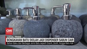 VIDEO: Bongkahan Batu Diolah Jadi Dispenser Sabun Cair