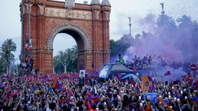 FOTO: Akhirnya Ada Pesta Juara Lagi di Barcelona
