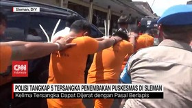 VIDEO: Polisi Tangkap 5 Tersangka Penembakan Puskesmas di Sleman
