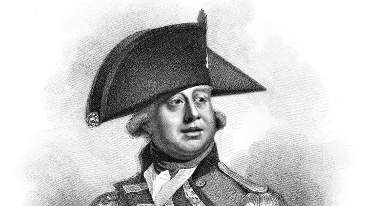 Raja George III Engraving of His Majesty George III King of Great Britain 1894
