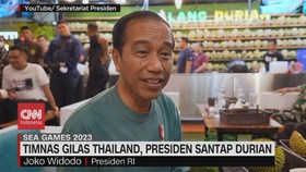 VIDEO: Timnas Indonesia Gilas Thailand, Presiden Jokowi Santap Durian