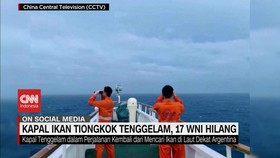 VIDEO: Kapal Ikan Tiongkok Tenggelam, 17 WNI Hilang