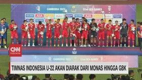 VIDEO: Timnas Indonesia U-22 Akan Diarak Dari Monas Hingga GBK