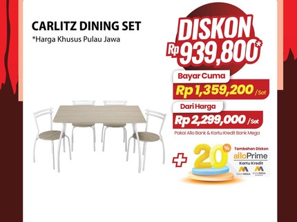 Full Day Sale Transmart Dijamin Pasti Murah, Meja Makan + Kursi Cuma Rp1,3 Juta