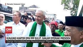VIDEO: Kunjungi Kantor DPW PPP Sulut, Ganjar Diteriaki Presiden