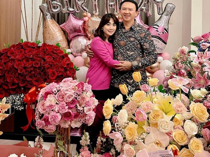 7 Momen Manis Ultah Puput Istri Ahok, Sang Suami Sulap Rumah Bak Kebun Mawar