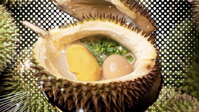 Ramen pada umumnya disajikan dalam mangkuk. Namun, restoran Jepang di Malaysia menyajikan ramen dalam durian utuh lengkap dengan daging buah tersebut.