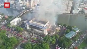 VIDEO: Kantor Pos paling Bersejarah Milik Filipina Terbakar