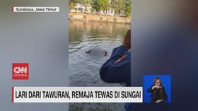 VIDEO: Kabur Saat Tawuran, Dua Remaja Tewas Tercebur di Sungai