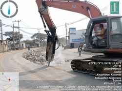 Progres Perbaikan Jl Perancis Kabupaten Tangerang Capai 80%