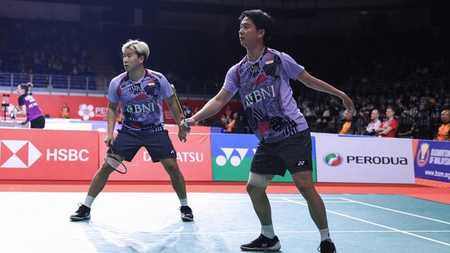 Ganda putra Indonesia Kevin Sanjaya Sukamuljo/Marcus Fernaldi Gideon gagal melangkah ke final Thailand Open 2023.