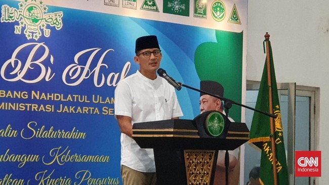 Menteri Pariwisata dan Ekonomi Kreatif (Menparekraf) Sandiaga Uno mengaku ihlas jika setelah bergabung PPP tidak diusung menjadi cawapres Ganjar.