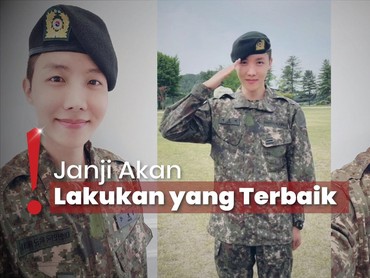 img-title Selesai Pelatihan Dasar, J-Hope BTS Sapa ARMY Pakai Seragam Militer