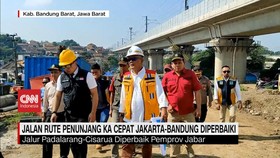 VIDEO: Jalan Rute Penunjang KA Cepat Jakarta-Bandung Diperbaiki