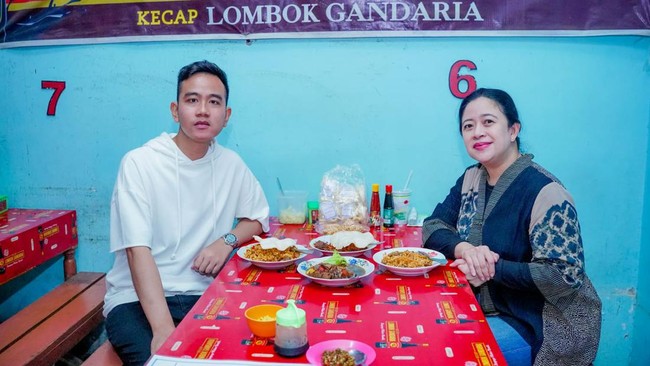 Ditanya Puan Maharani soal pertemuan dengan Prabowo Subianto di depan media, Wali Kota Solo Gibran Rakabuming mengaku "enggak gimana-gimana."