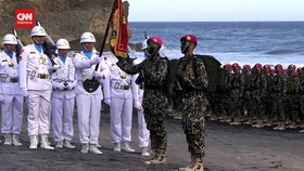 VIDEO: 462 Prajurit Korps Marinir Jalani Upacara Pembaretan di Malang