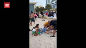 VIDEO: Momen Aksi Penembakan di Pantai Florida. 9 Warga Terluka