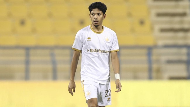 Pelatih Timnas Indonesia U-23 Indra Sjafri memantau dan bertemu gelandang Indonesia yang bermain di Qatar, Ahmad Al Khuwailid Mustafa.