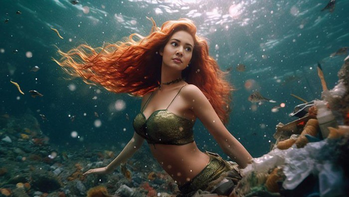 Aurelie Jadi The Little Mermaid, Ajak Netizen untuk Kurangi Sampah Plastik