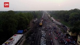 VIDEO: Penampakan Pasca Kecelakaan Horor Kereta India lewat Drone