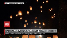 VIDEO: Penerbangan Lampion Tutup Rangkaian Waisak di Borobudur